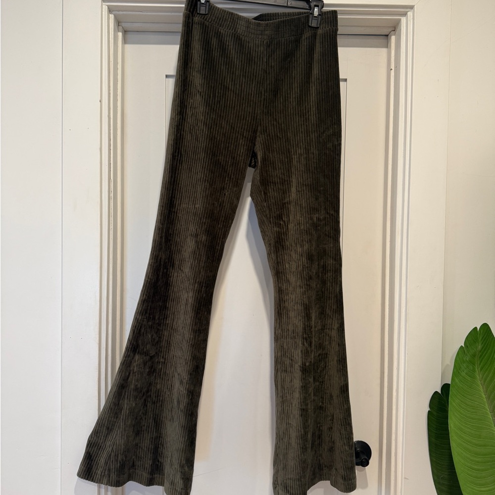 Aerie Dark Olive Green Corduroy Pants